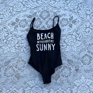 Women’s swim one piece “beach better have my sunny small